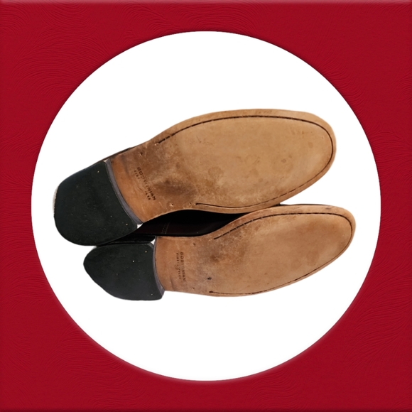 Men Vintage Leather Burgundy Cap Toe Oxfords By Bostonian Size 11.5M - Picture 10 of 11